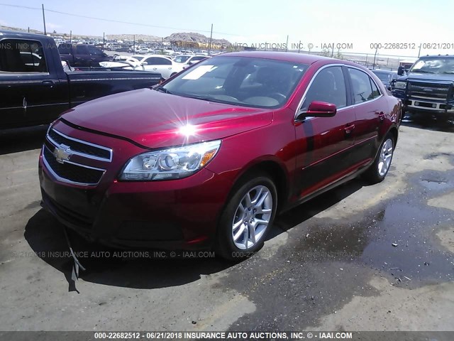 1G11D5SR6DF175611 - 2013 CHEVROLET MALIBU 1LT RED photo 2
