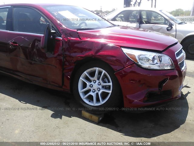 1G11D5SR6DF175611 - 2013 CHEVROLET MALIBU 1LT RED photo 6