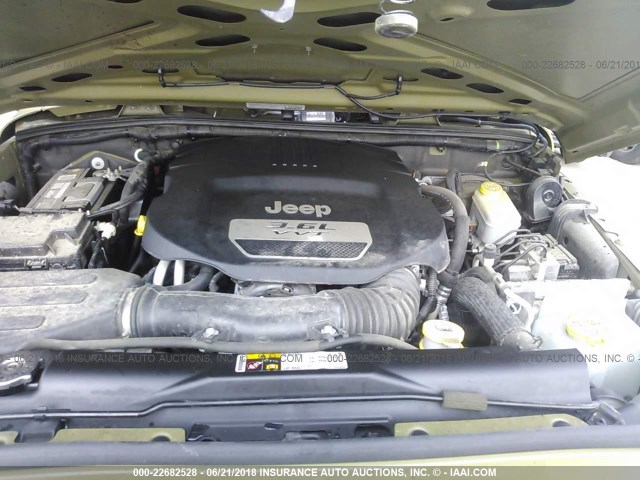 1C4AJWAG7DL658094 - 2013 JEEP WRANGLER SPORT أخضر صورة 10