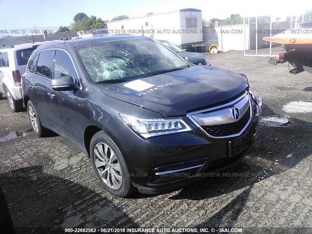 5FRYD4H43EB045866 - 2014 ACURA MDX TECHNOLOGY GRAY photo 1