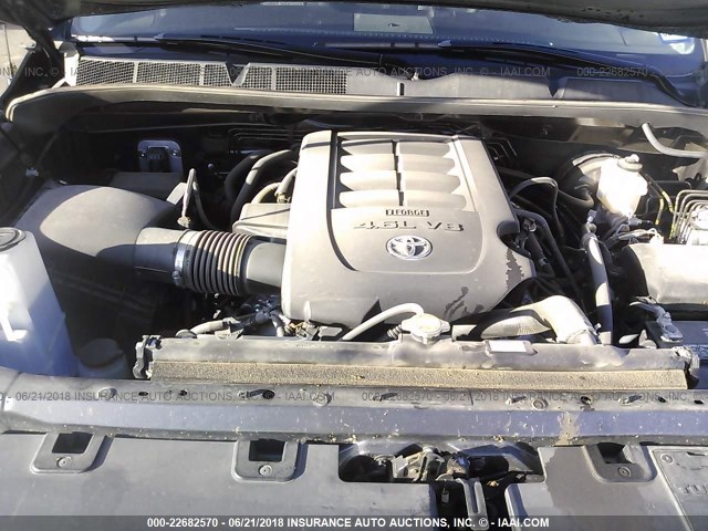 5TFRM5F12JX123395 - 2018 TOYOTA TUNDRA DOUBLE CAB SR/SR5 GRAY photo 10