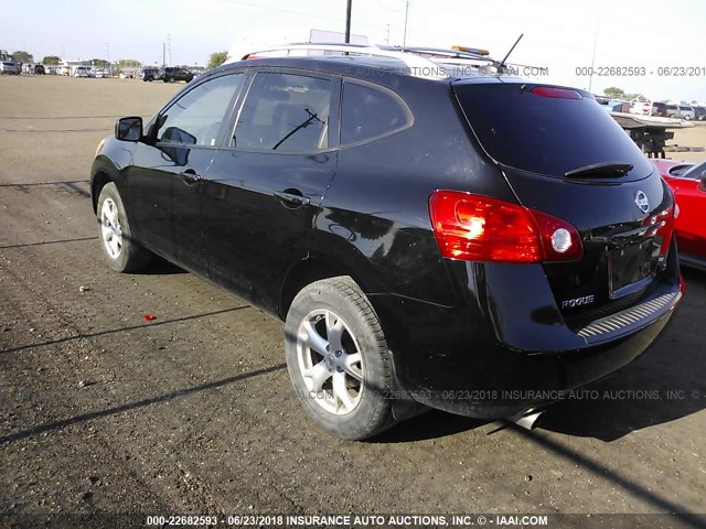 JN8AS58T48W302186 - 2008 NISSAN ROGUE S/SL BLACK photo 3