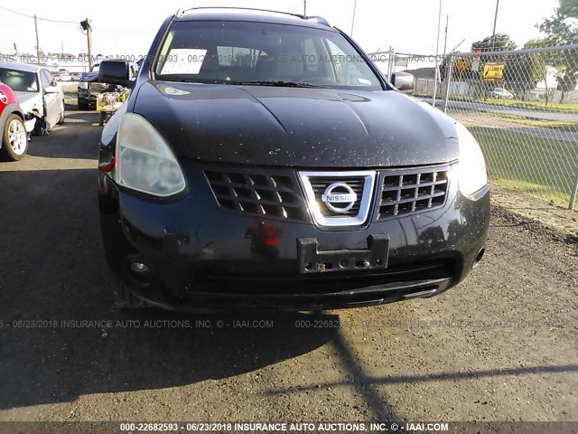 JN8AS58T48W302186 - 2008 NISSAN ROGUE S/SL BLACK photo 6