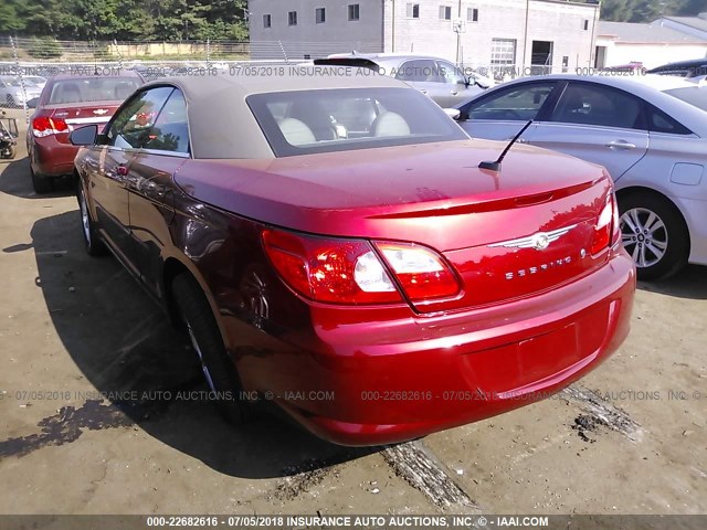 1C3LC55R38N300143 - 2008 CHRYSLER SEBRING TOURING RED photo 3