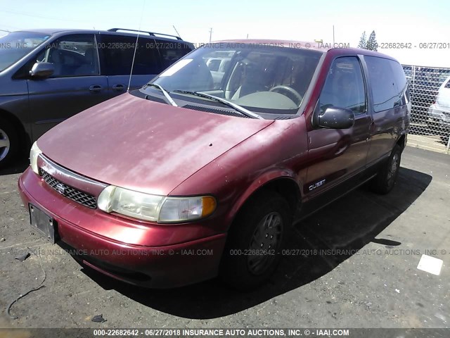 4N2DN1114VD852638 - 1997 NISSAN QUEST XE/GXE RED photo 2