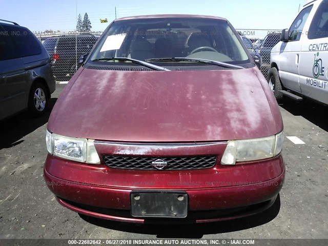 4N2DN1114VD852638 - 1997 NISSAN QUEST XE/GXE RED photo 6