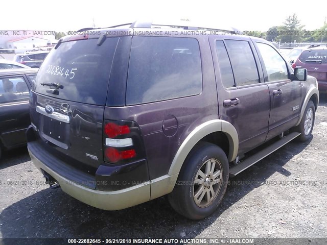 1FMEU74E57UA59326 - 2007 FORD EXPLORER EDDIE BAUER BURGUNDY photo 4