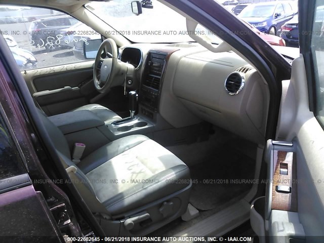 1FMEU74E57UA59326 - 2007 FORD EXPLORER EDDIE BAUER BURGUNDY photo 5