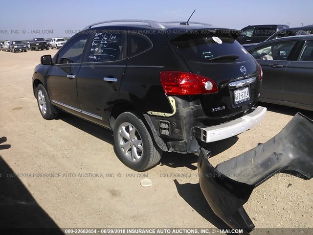 JN8AS5MT8BW576648 - 2011 NISSAN ROGUE S/SV/KROM BLACK photo 3