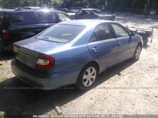 4T1BE32K82U577733 - 2002 TOYOTA CAMRY LE/XLE/SE 蓝色 照片 4