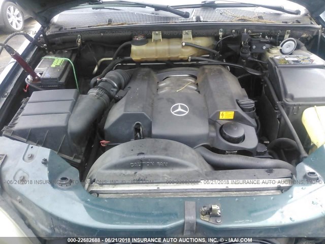 4JGAB54E7WA026000 - 1998 MERCEDES-BENZ ML 320 GREEN photo 10