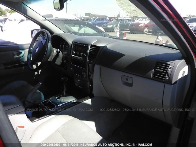 KNDJC736X75666347 - 2007 KIA SORENTO EX/LX MAROON photo 5