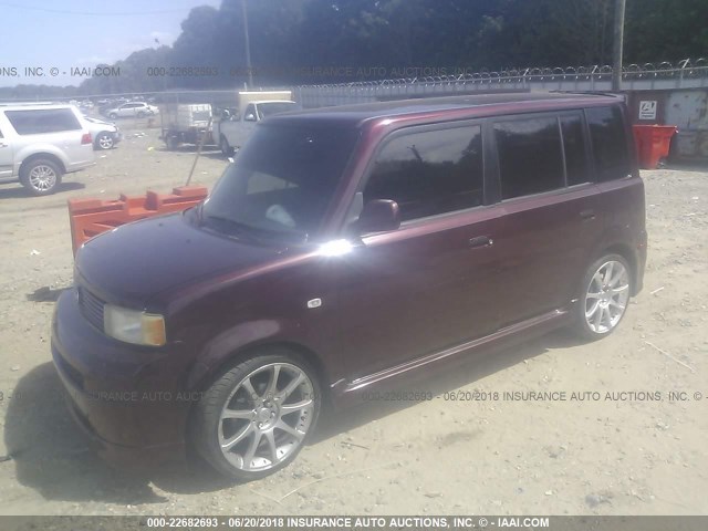 JTLKT324350196738 - 2005 TOYOTA SCION XB ბურგუნდია ფოტო 2