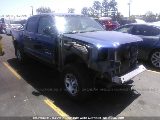 5TFJX4GN0FX040054 - 2015 TOYOTA TACOMA DOUBLE CAB PRERUNNER BLUE photo 1