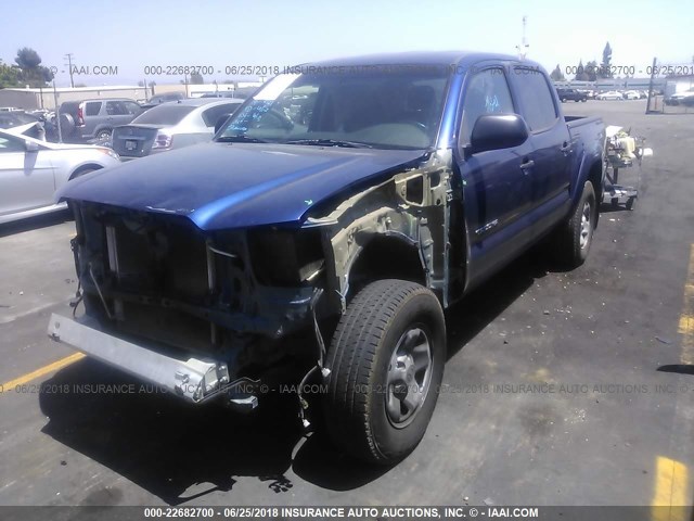 5TFJX4GN0FX040054 - 2015 TOYOTA TACOMA DOUBLE CAB PRERUNNER BLUE photo 2