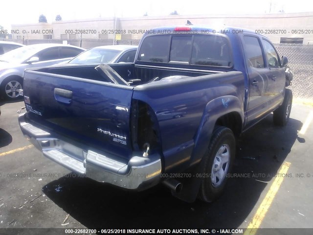 5TFJX4GN0FX040054 - 2015 TOYOTA TACOMA DOUBLE CAB PRERUNNER BLUE photo 4