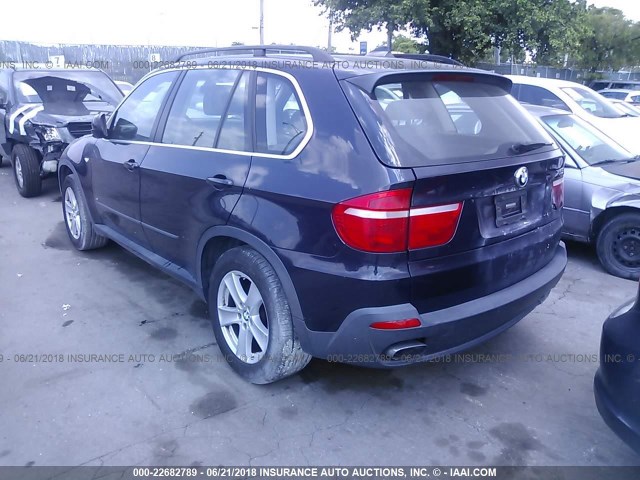 5UXFE83538L164790 - 2008 BMW X5 4.8I Dark Blue photo 3