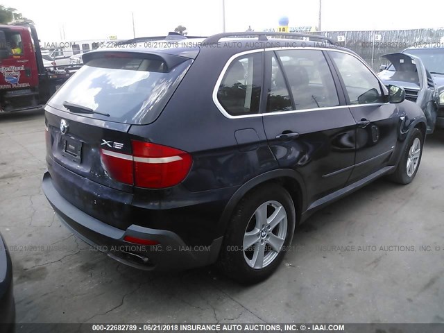 5UXFE83538L164790 - 2008 BMW X5 4.8I Dark Blue photo 4