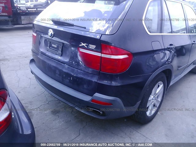 5UXFE83538L164790 - 2008 BMW X5 4.8I Dark Blue photo 6