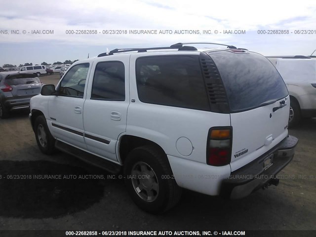 1GKEK13T75R185425 - 2005 GMC YUKON WHITE photo 3