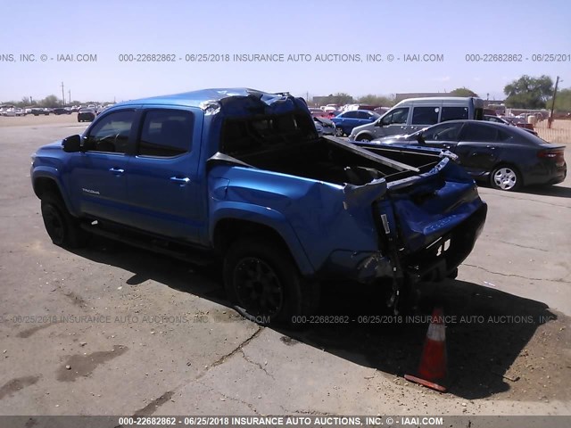 3TMCZ5AN1GM005399 - 2016 TOYOTA TACOMA DBL CAB/SR/SR5/TRD SPT/OR BLUE photo 3