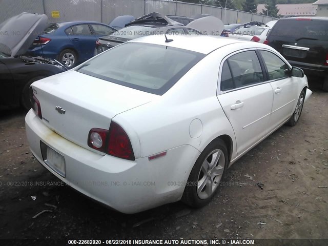 1G1ZB5EB1A4149237 - 2010 CHEVROLET MALIBU LS WHITE photo 4