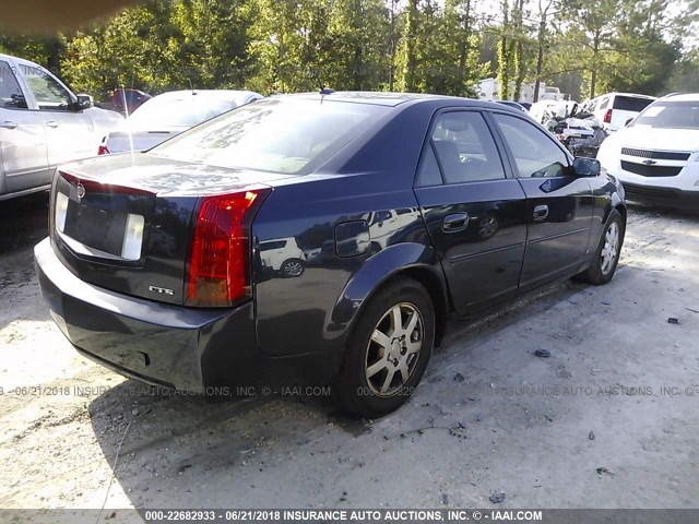 1G6DP577460100322 - 2006 CADILLAC CTS HI FEATURE V6 Dark Blue photo 4