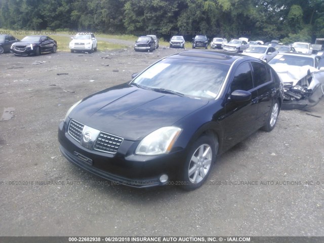 1N4BA41E05C801594 - 2005 NISSAN MAXIMA SE/SL BLACK photo 2