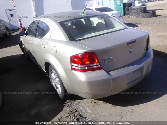 1B3LC56R98N108351 - 2008 DODGE AVENGER SXT TAN photo 3