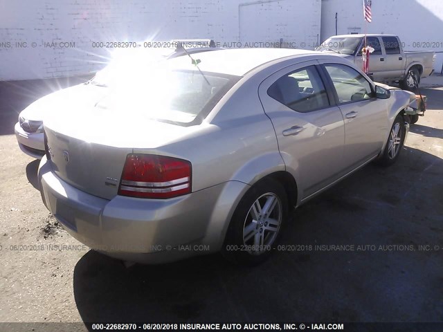 1B3LC56R98N108351 - 2008 DODGE AVENGER SXT TAN photo 4