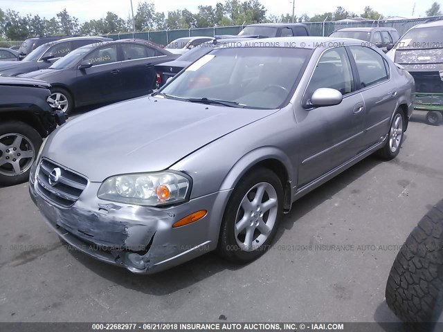 JN1DA31D93T507003 - 2003 NISSAN MAXIMA GLE/GXE/SE SILVER photo 2