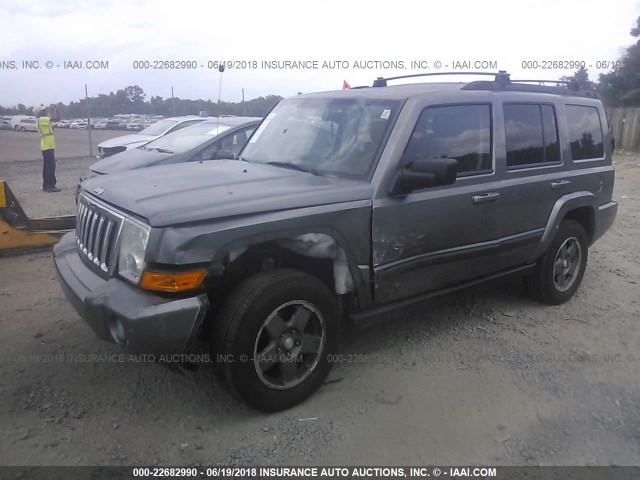 1J8HH48KX8C134526 - 2008 JEEP COMMANDER SPORT GRAY photo 2