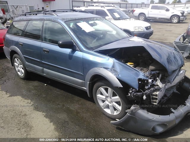 4S4BP61C967330750 - 2006 SUBARU LEGACY OUTBACK 2.5I BLUE photo 1