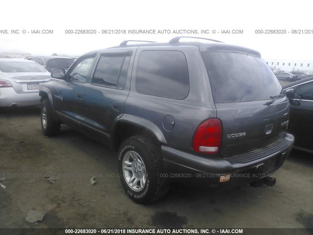 1D4HS48N33F557901 - 2003 DODGE DURANGO SLT GRAY photo 3