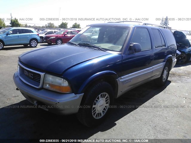 1GKDT13W3Y2348572 - 2000 GMC JIMMY / ENVOY  BLUE photo 2