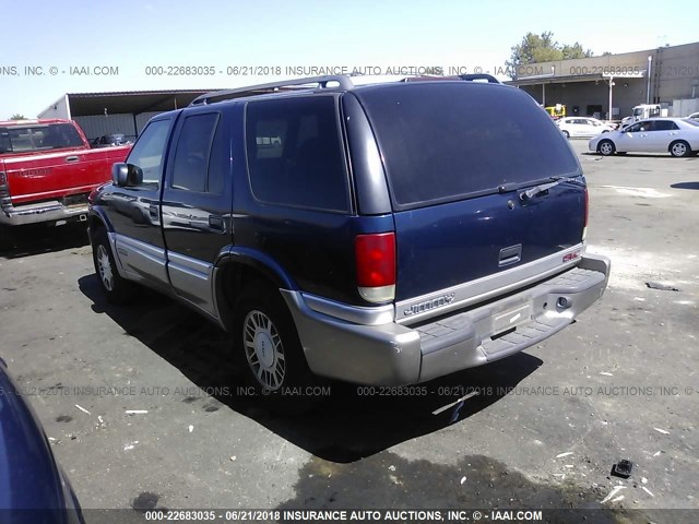 1GKDT13W3Y2348572 - 2000 GMC JIMMY / ENVOY  BLUE photo 3