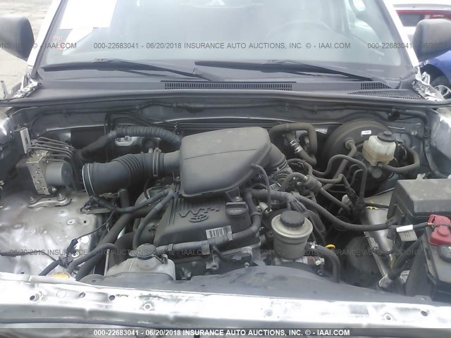 5TFTX4CN9CX020749 - 2012 TOYOTA TACOMA ACCESS CAB Күміс фото 10