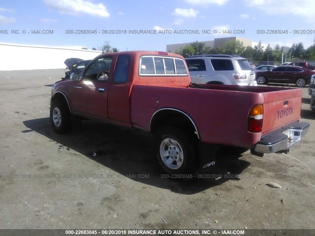 4TAWN74N9TZ181458 - 1996 TOYOTA TACOMA XTRACAB SR5 RED photo 3