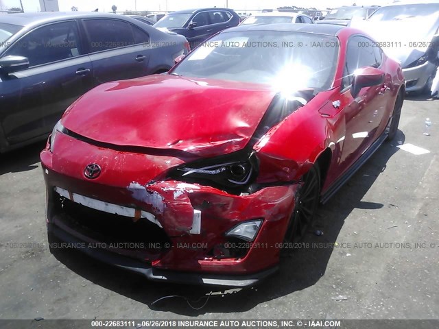 JF1ZNAA18D1700831 - 2013 TOYOTA SCION FR-S RED photo 2