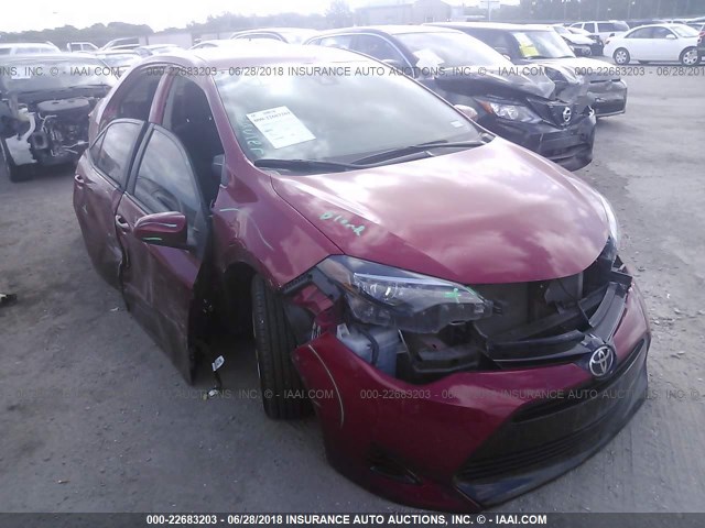 5YFBURHE6HP678786 - 2017 TOYOTA COROLLA L/LE/XLE/SE/XSE RED photo 1