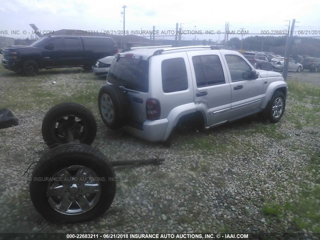 1J4GL58K35W631736 - 2005 JEEP LIBERTY LIMITED SILVER photo 4