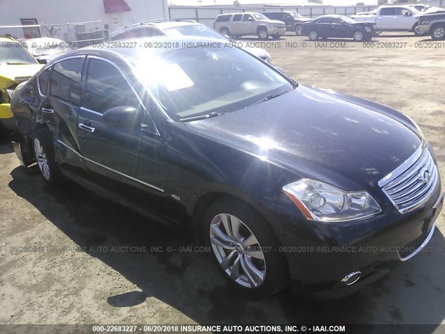 JNKBY01F98M550384 - 2008 INFINITI M45 BLACK photo 1