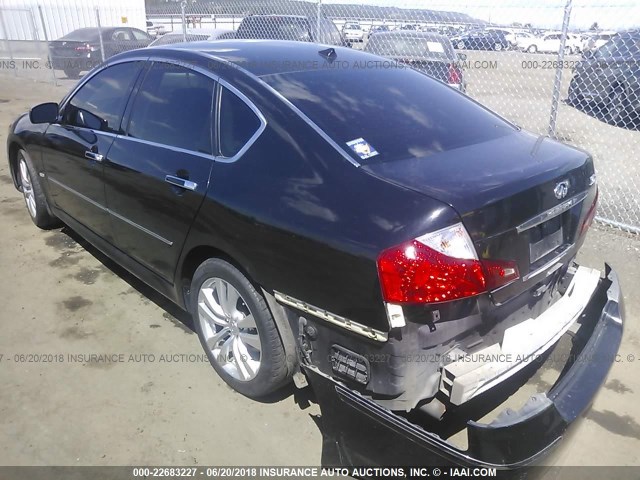 JNKBY01F98M550384 - 2008 INFINITI M45 BLACK photo 3