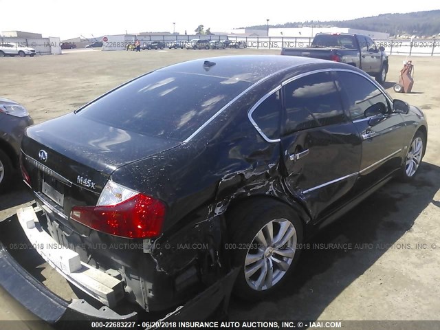 JNKBY01F98M550384 - 2008 INFINITI M45 BLACK photo 4