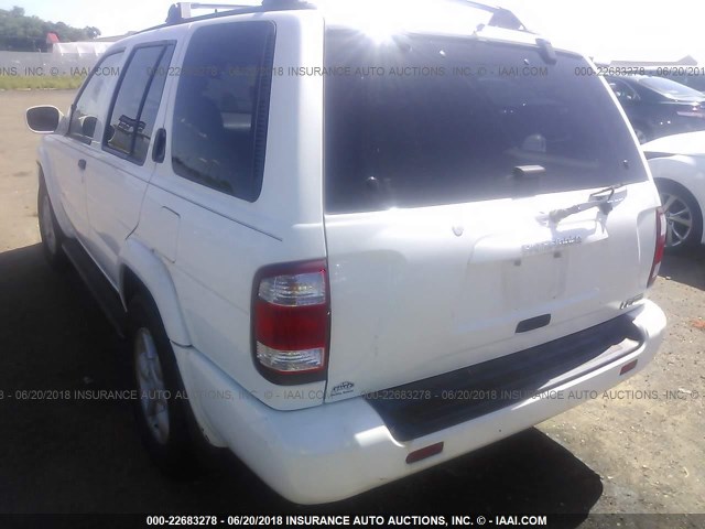 JN8DR07Y91W526973 - 2001 NISSAN PATHFINDER LE/SE/XE WHITE photo 3