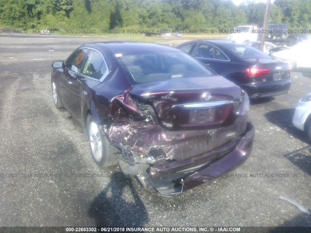 1N4AA5AP1EC432523 - 2014 NISSAN MAXIMA S/SV MAROON photo 3