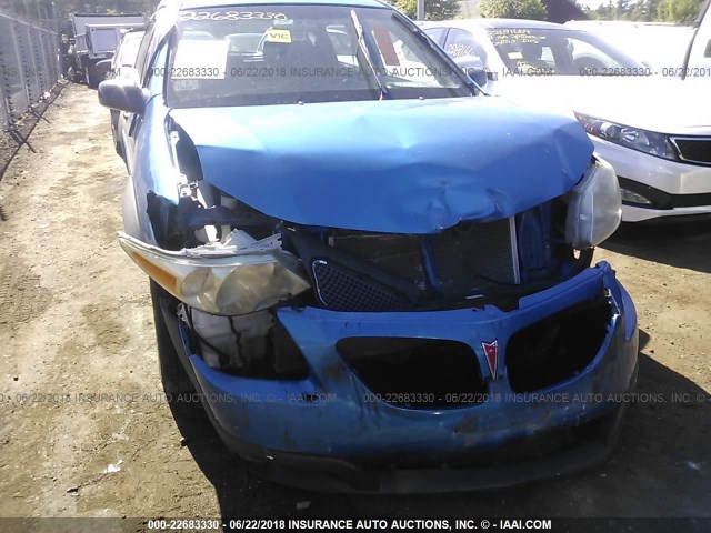 5Y2SL65837Z402683 - 2007 PONTIAC VIBE BLUE photo 6