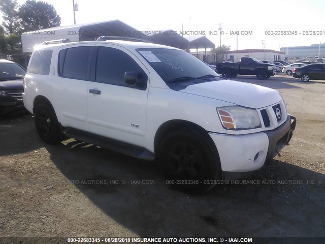 5N1AA08B95N706249 - 2005 NISSAN ARMADA SE/LE WHITE photo 1