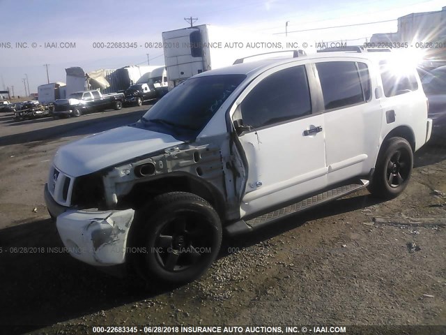 5N1AA08B95N706249 - 2005 NISSAN ARMADA SE/LE WHITE photo 2