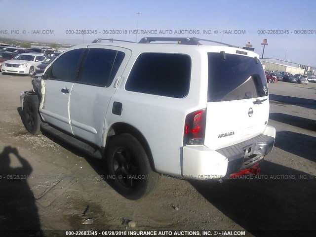 5N1AA08B95N706249 - 2005 NISSAN ARMADA SE/LE WHITE photo 3